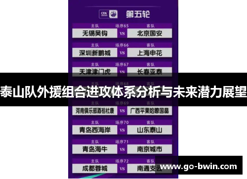 泰山队外援组合进攻体系分析与未来潜力展望